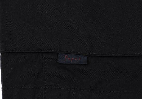 Papas Cotton Patch Pocket Shirt Jacket Black Size 48M