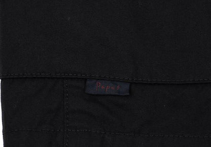 Papas Cotton Patch Pocket Shirt Jacket Black Size 48M