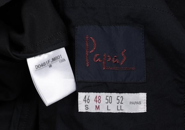 Papas Cotton Patch Pocket Shirt Jacket Black Size 48M