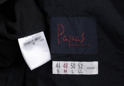 Papas Cotton Patch Pocket Shirt Jacket Black Size 48M