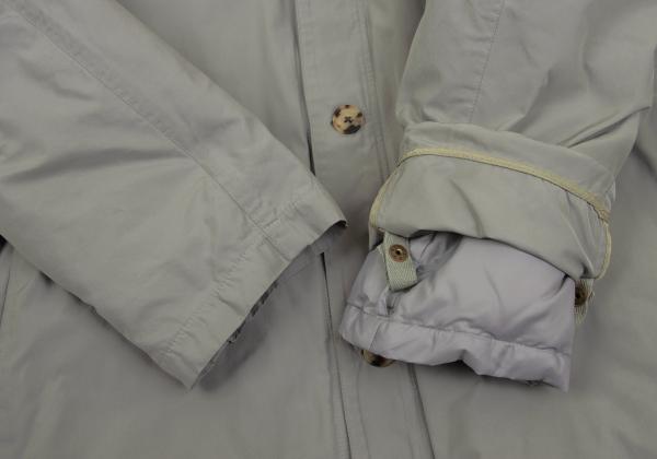 Papas Detachable Liner Down Hooded Long Light Khaki Jacket Size 48M