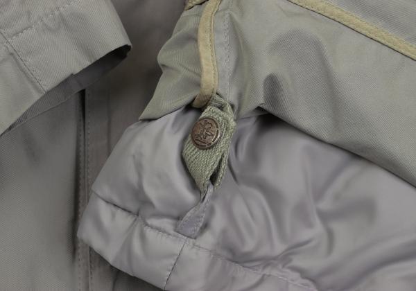 Papas Detachable Liner Down Hooded Long Light Khaki Jacket Size 48M