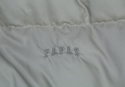 Papas Detachable Liner Down Hooded Long Light Khaki Jacket Size 48M