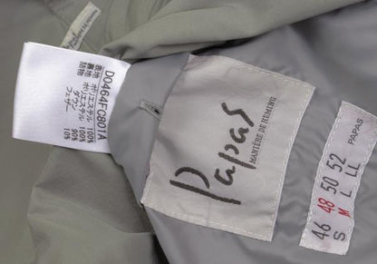 Papas Detachable Liner Down Hooded Long Light Khaki Jacket Size 48M