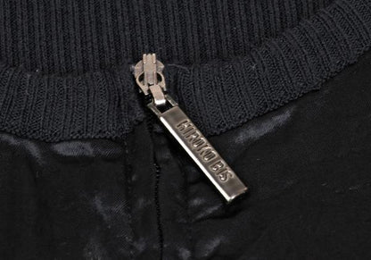 HIROKO BIS Mixed Material Zip-Up Knit Jacket Black Size 9