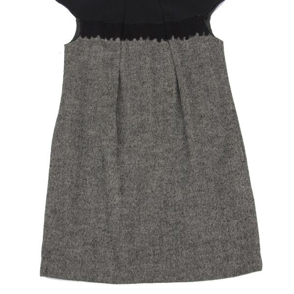 HIROKO BIS Wool Blend Herringbone Tweed Dress Gray Size 11