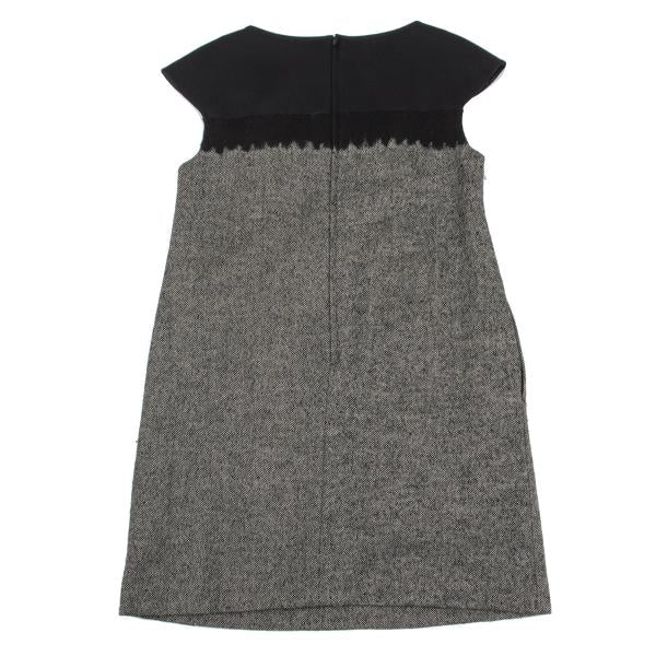HIROKO BIS Wool Blend Herringbone Tweed Dress Gray Size 11