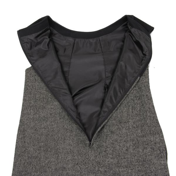 HIROKO BIS Wool Blend Herringbone Tweed Dress Gray Size 11