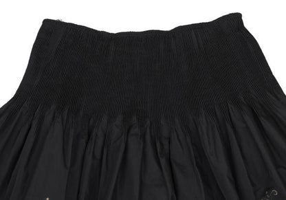 HIROKO BIS Poly Jacquard Pleated Midi Skirt Black Size 9