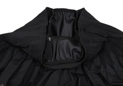 HIROKO BIS Poly Jacquard Pleated Midi Skirt Black Size 9