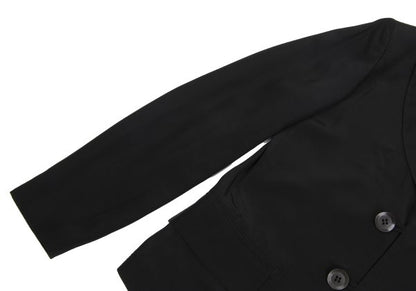 Y's Rayon Silk Peaked Lapel Jacket Black Size 4