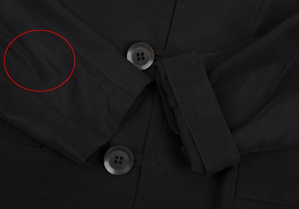 Y's Rayon Silk Peaked Lapel Jacket Black Size 4