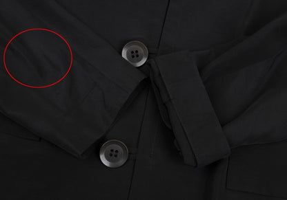 Y's Rayon Silk Peaked Lapel Jacket Black Size 4