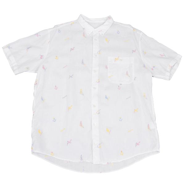 Papas Marine Embroidered Linen Short Sleeve Shirt Size 50L