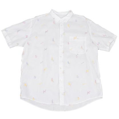Papas Marine Embroidered Linen Short Sleeve Shirt Size 50L