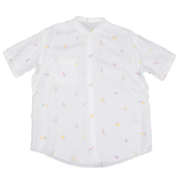 Papas Marine Embroidered Linen Short Sleeve Shirt Size 50L