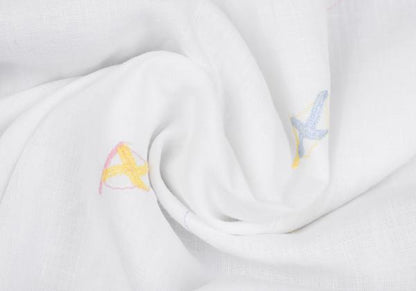 Papas Marine Embroidered Linen Short Sleeve Shirt Size 50L