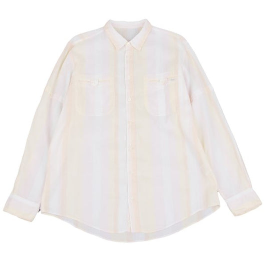 Papas Multi-Stripe Long Sleeve Shirt Linen Blend Size 50L