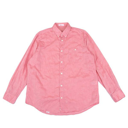Papas Cotton Dot Weave Design Long Sleeve Shirt Pink Size 50L