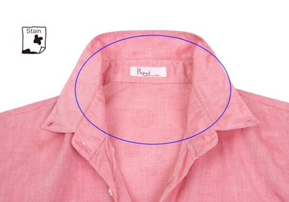 Papas Cotton Dot Weave Design Long Sleeve Shirt Pink Size 50L