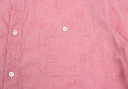 Papas Cotton Dot Weave Design Long Sleeve Shirt Pink Size 50L