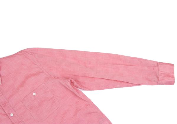 Papas Cotton Dot Weave Design Long Sleeve Shirt Pink Size 50L