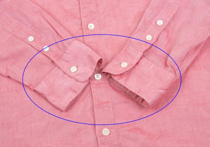 Papas Cotton Dot Weave Design Long Sleeve Shirt Pink Size 50L