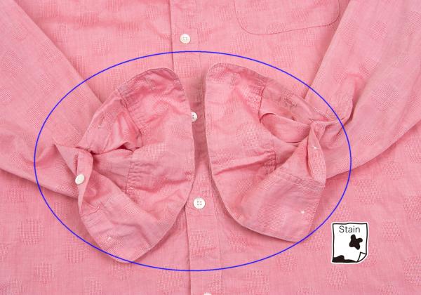 Papas Cotton Dot Weave Design Long Sleeve Shirt Pink Size 50L