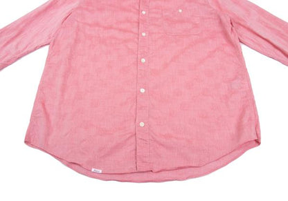Papas Cotton Dot Weave Design Long Sleeve Shirt Pink Size 50L