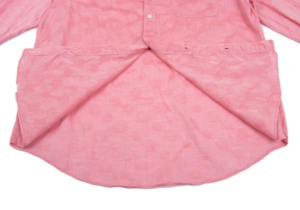 Papas Cotton Dot Weave Design Long Sleeve Shirt Pink Size 50L