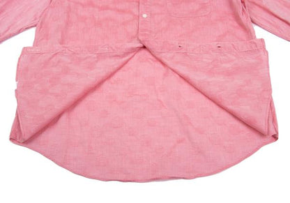 Papas Cotton Dot Weave Design Long Sleeve Shirt Pink Size 50L