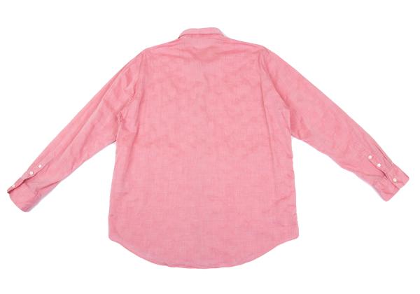 Papas Cotton Dot Weave Design Long Sleeve Shirt Pink Size 50L