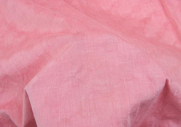 Papas Cotton Dot Weave Design Long Sleeve Shirt Pink Size 50L