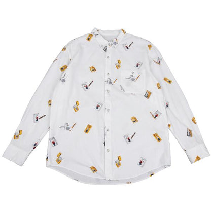 Papas Zippo Bear Print Long Sleeve Shirt Size 50L