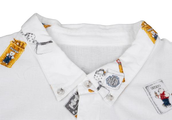 Papas Zippo Bear Print Long Sleeve Shirt Size 50L