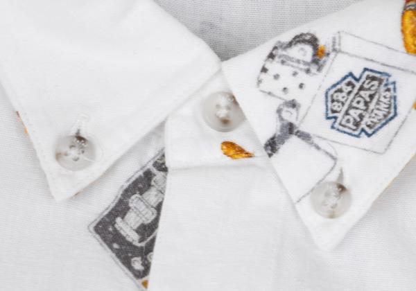 Papas Zippo Bear Print Long Sleeve Shirt Size 50L