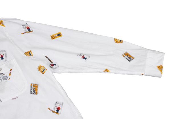Papas Zippo Bear Print Long Sleeve Shirt Size 50L