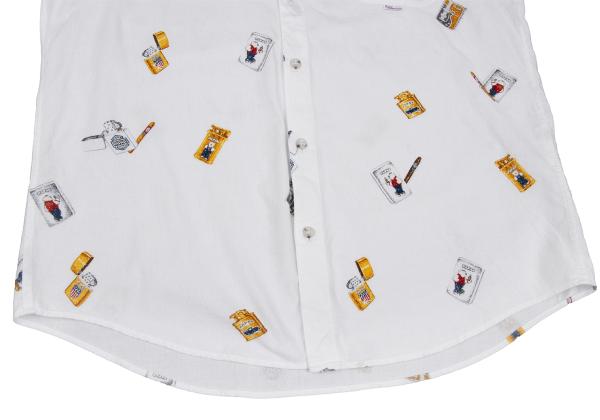 Papas Zippo Bear Print Long Sleeve Shirt Size 50L