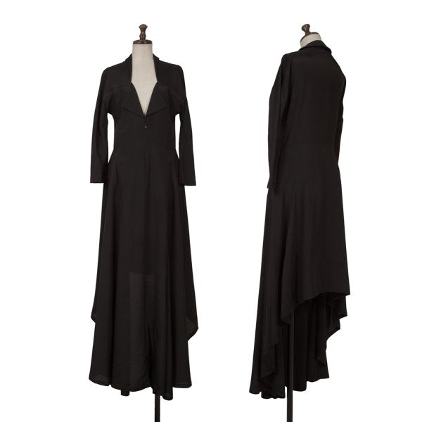 Yohji Yamamoto FEMME 04SS Rayon Drape Dress Black Size 1