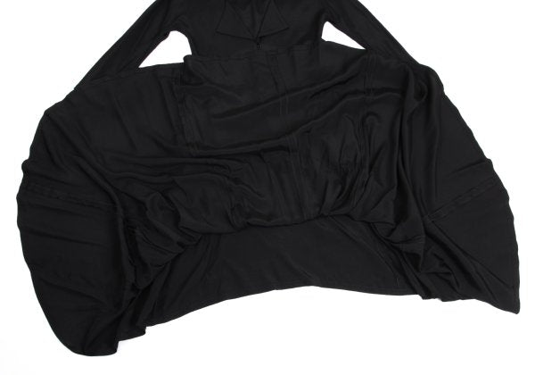 Yohji Yamamoto FEMME 04SS Rayon Drape Dress Black Size 1