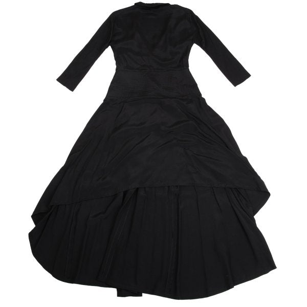 Yohji Yamamoto FEMME 04SS Rayon Drape Dress Black Size 1