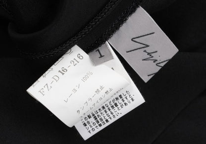 Yohji Yamamoto FEMME 04SS Rayon Drape Dress Black Size 1