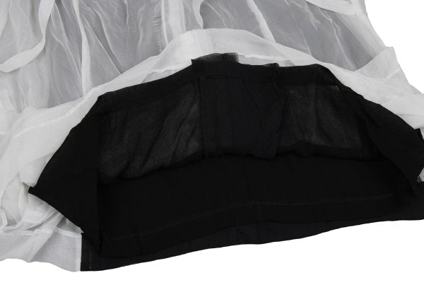 COMME des GARCONS Layered Chiffon Blouse White Black Size M