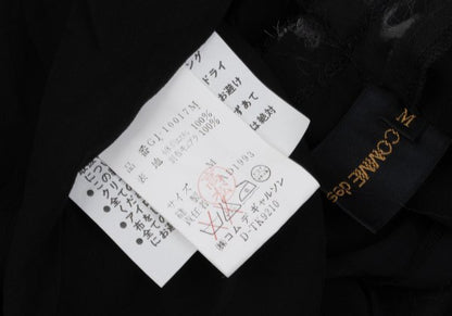 COMME des GARCONS Layered Chiffon Blouse White Black Size M