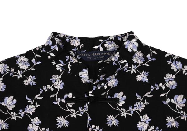 KEITA MARUYAMA Floral Embroidered China Blouse Black Size M