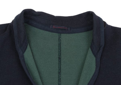 Papas Piping Cotton Jacket Blue Size 50L