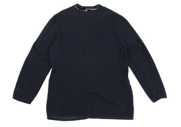 Papas Piping Cotton Jacket Blue Size 50L