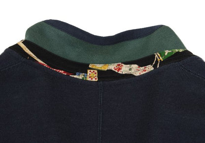 Papas Piping Cotton Jacket Blue Size 50L