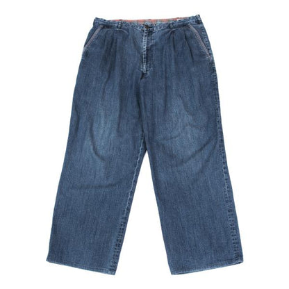 Papas Piping Stretch Denim Jeans Indigo Blue Size 54XL