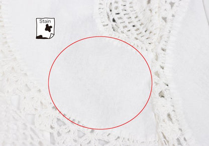Y's Cotton Lace Panel Design Jacket White Size 2
